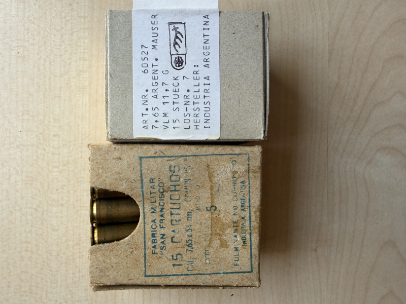 585 Patronen 7,65mm Argent. Mauser – billede 2