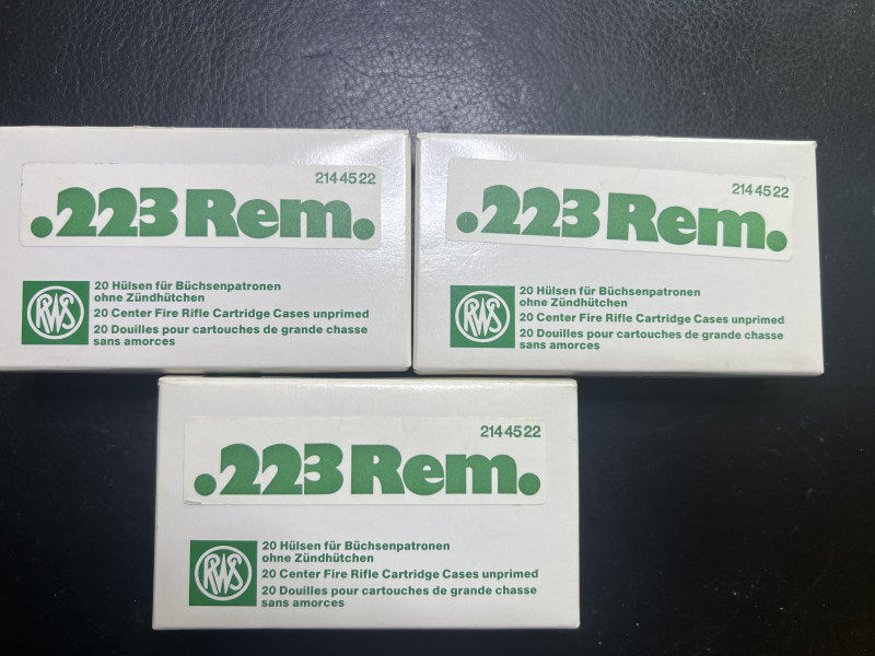 .223 Rem. Hülsen mit Zünder RWS neu – Bild 2