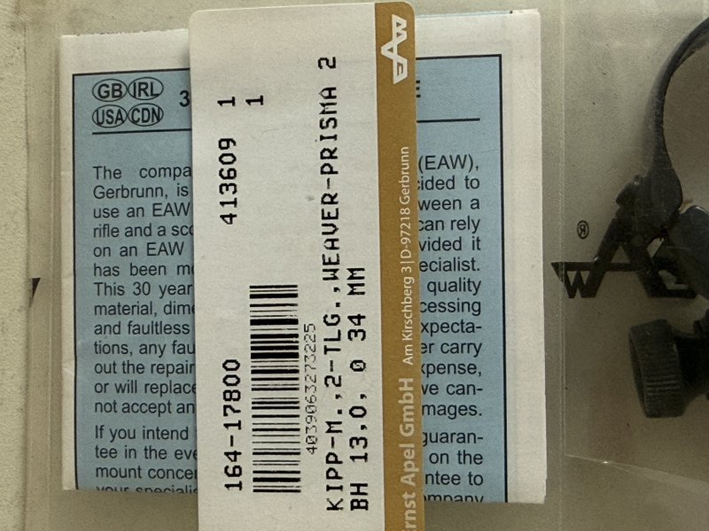 EAW Montage 34mm ringe – Bild 2