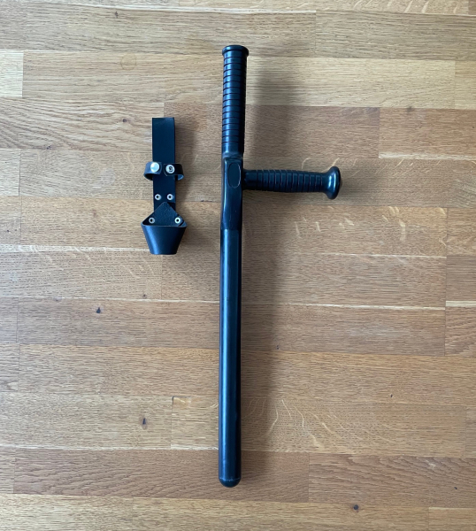Polizeitonfa Schlagstock Tonfa mit Holster aus Leder – Bild 2