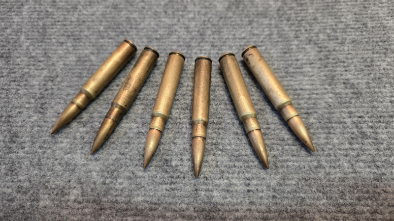 6 originale deutsche Militärpatronen Kal. 7,92 × 57 (8×57 IS) – Deutsches Reich/ 2. Weltkrieg – Bild 3