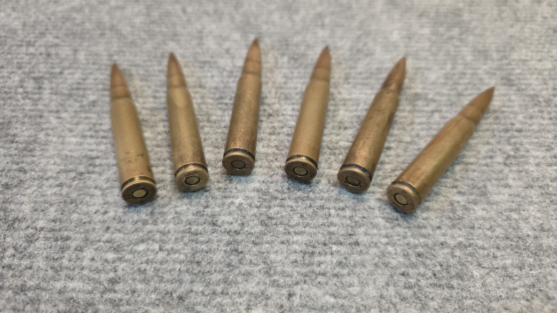 6 originale deutsche Militärpatronen Kal. 7,92 × 57 (8×57 IS) – Deutsches Reich/ 2. Weltkrieg – Bild 2