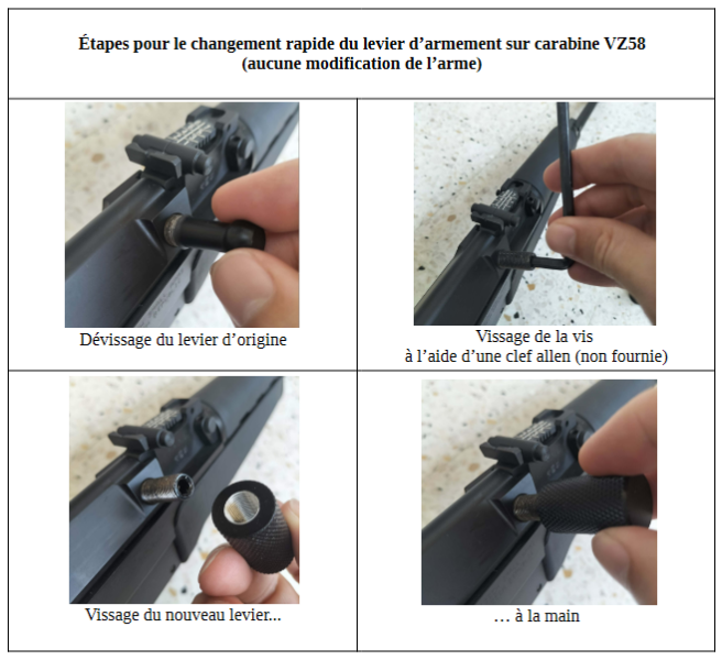 ladehebel gerändelt - VZ58 VZ 58 CSA – imaginea 2