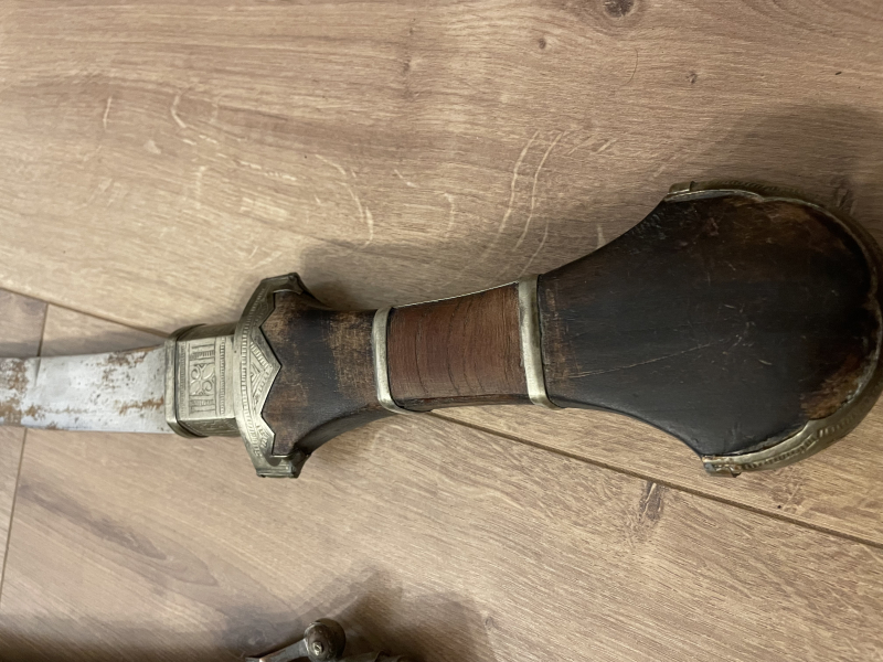 Jambiya Krummdolch mit verzierter Scheide – traditionelle arabische Blankwaffe – Sammlerstück – Bild 2