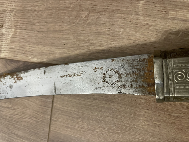 Jambiya Krummdolch mit verzierter Scheide – traditionelle arabische Blankwaffe – Sammlerstück – Bild 6