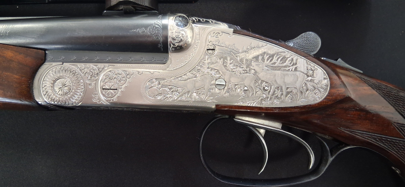 Doppelbüchse Merkel 161 E Kal: 8x57JRS mit ZF Swarovski Z6i 11-6x24 gebraucht – Bild 3
