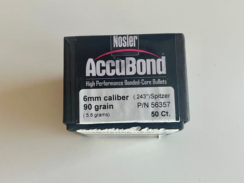29 NOSLER ACCUBOND Geschosse, 6mm, 90 grain – attēls 2