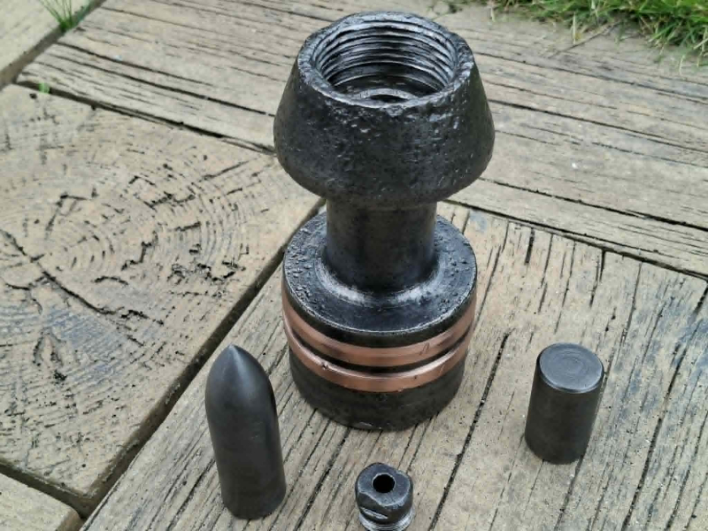 DEKO Pz.Gr aus Panzer T34/85 -1944- 85 mmRussische - ORIGINAL WW 2 – immagine 4