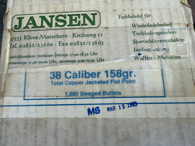Geschosse .38 .357 Swaged Bullets Vollmantel – Bild 2