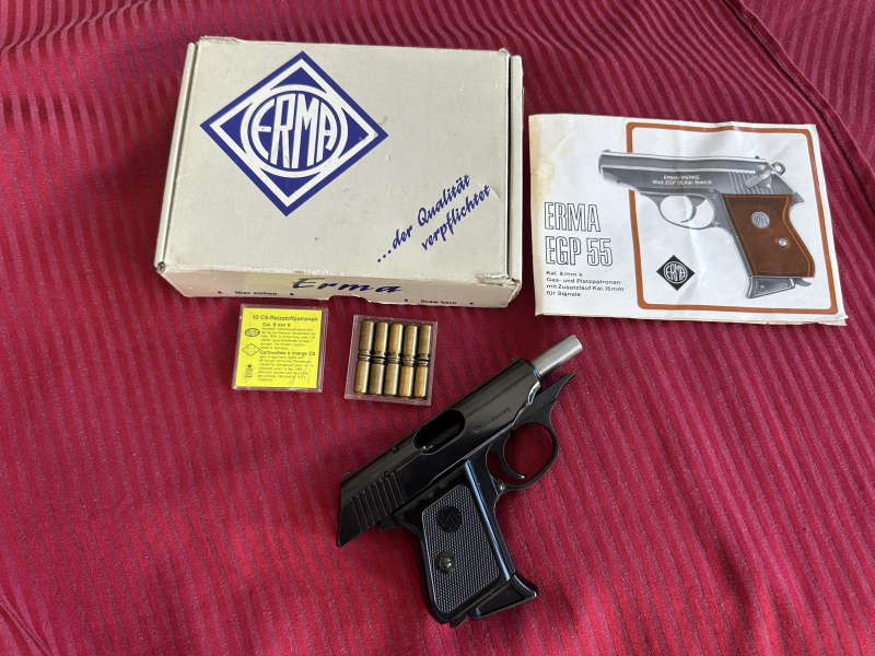 +++Beste Taschenpistole für Verteidigung ERMA-EGP55-Cal.8mm ungeschossen aus Sammlung OVP-Rarität so – Bild 4