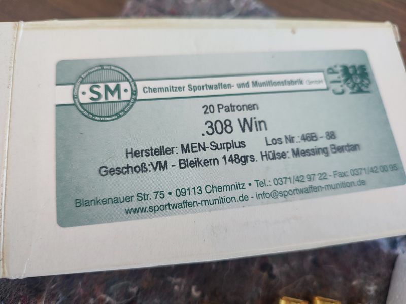 .308 MEN 7,62X51 FMJ von MEN 100 Patronen – pilt 2