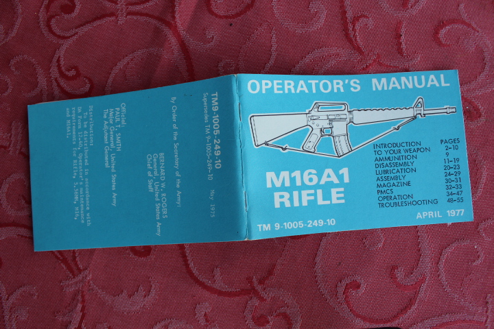US M16 A1 Rifle. Originale Betriebsanleitung, Army Manual, aus 1977. Keine Kopie!!! – Bild 1