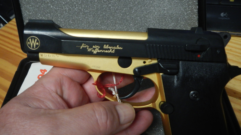 Schreckschuß Pistole Weihrauch HW 94 Limited Gold Edition 9mm Knall PTB 467 Nagelneu Nr. 685 – Bild 2