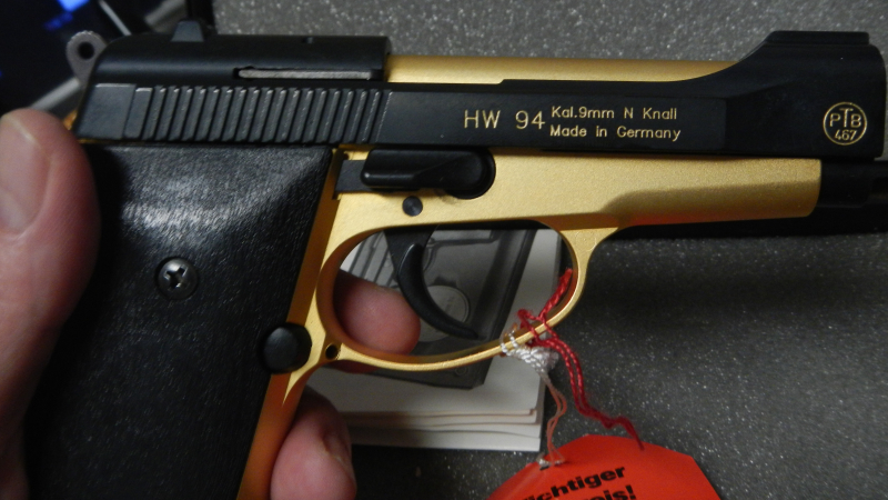 Schreckschuß Pistole Weihrauch HW 94 Limited Gold Edition 9mm Knall PTB 467 Nagelneu Nr. 685 – Bild 4