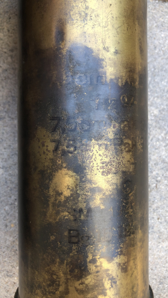 Französisch-Deutsche 75mm Hohlladungsgranate Beute WK2 DEKO – stampa 3