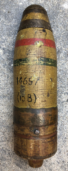Englische 57mm 6-Pfünder-Granate Schnittmodell WK2 DEKO – Bild 2