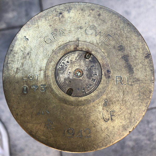 Englische 57mm 6-Pfünder-Granate Schnittmodell WK2 DEKO – Bild 4