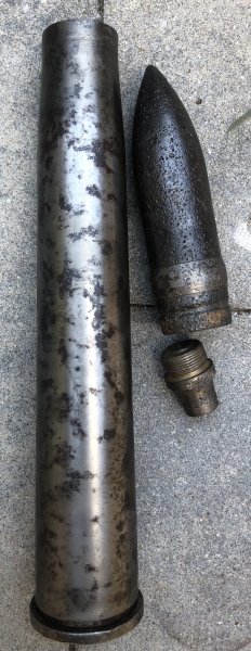 Deutsche 40mm Bofors Flak 28 Granate WK2 DEKO – Bild 2