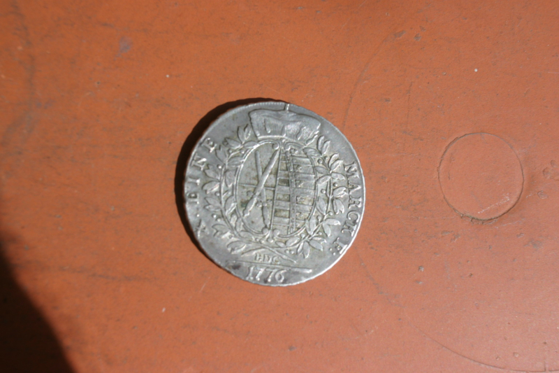 Silbermünze Sächsischer Konventionstaler v. 1776 X.EINE MARCK F: – Bild 2