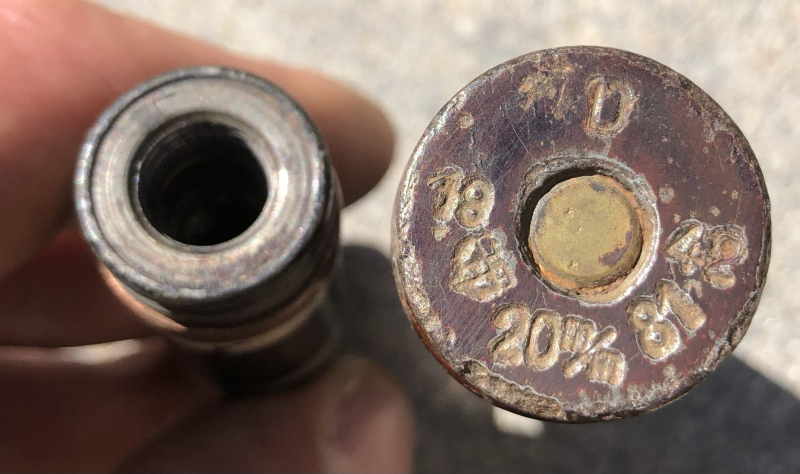 Ungarische 20mm Granate Patrone WK2 DEKO Stahlhülse – Bild 3