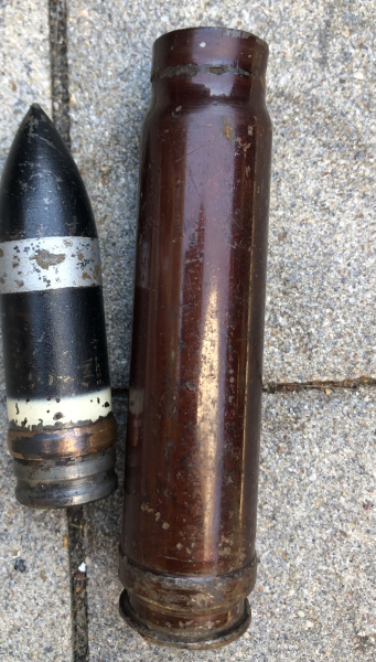 Ungarische 20mm Granate Patrone WK2 DEKO Stahlhülse – Bild 2