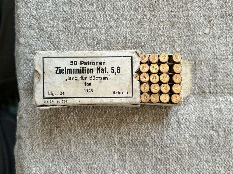 DWM Karlsruhe - Zielmunition Kal. 5,6 lfB .22 l.r. 50 Patronen 1943 faa – Bild 2