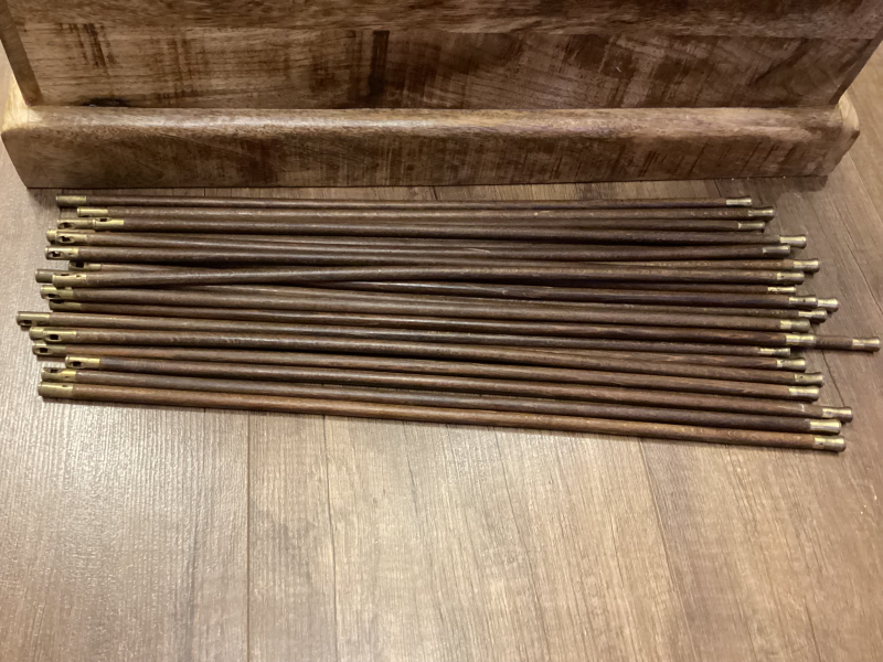 1St. Ladestock / Putzstock Holz-Messing 50cm aus Nachlass Jacobi Iserlohn – Bild 3