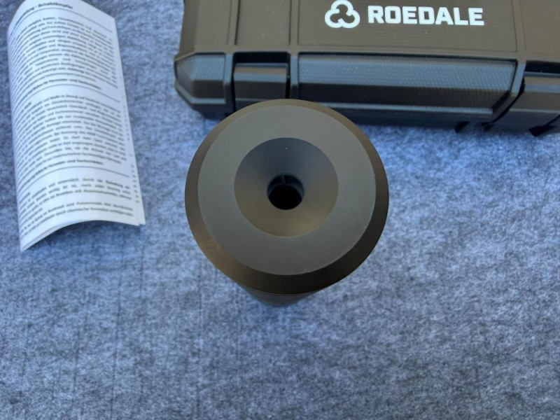 Schalldämpfer Roedale Ti 48 Kal. 7-8mm Rasp Lock Adapter neuwertig – Bild 3