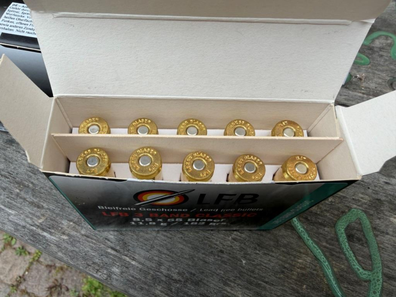 Munition 8,5 x 55 Blaser 12 Schachteln 120 Schuss LFB 3 Band Classic bleifrei Labor für Ballistik – Bild 3