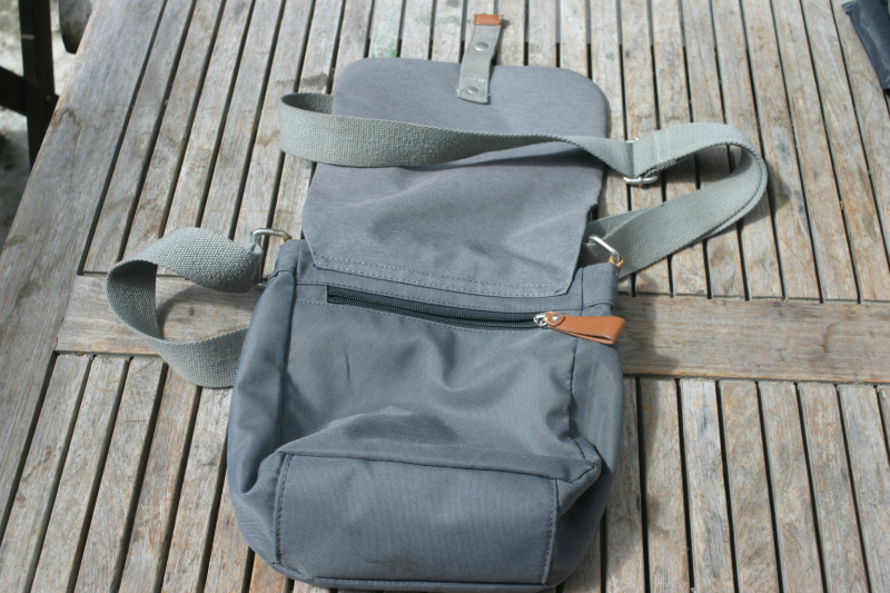 Jagdtasche Umhängetasche steingrau stabiler Stoff – Bild 2
