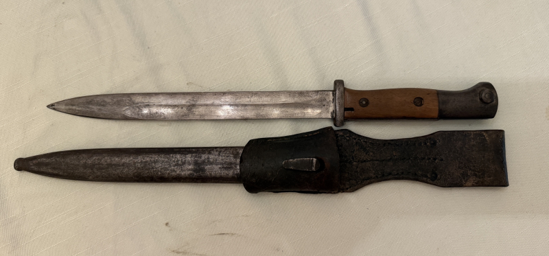 1. WK BAYARD / GOTTLIEB HAMMESFAHR SOLINGEN . POCHE Seitengewehr 84/98 Abnahme W 17 m. Koppelschuh – Bild 1