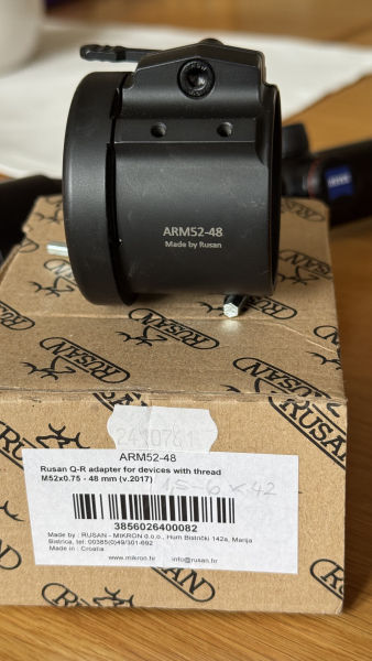 Rusan Klemmadapter ARM52-48 für Wärmebild- und Nachtsichtvorsatz – attēls 1