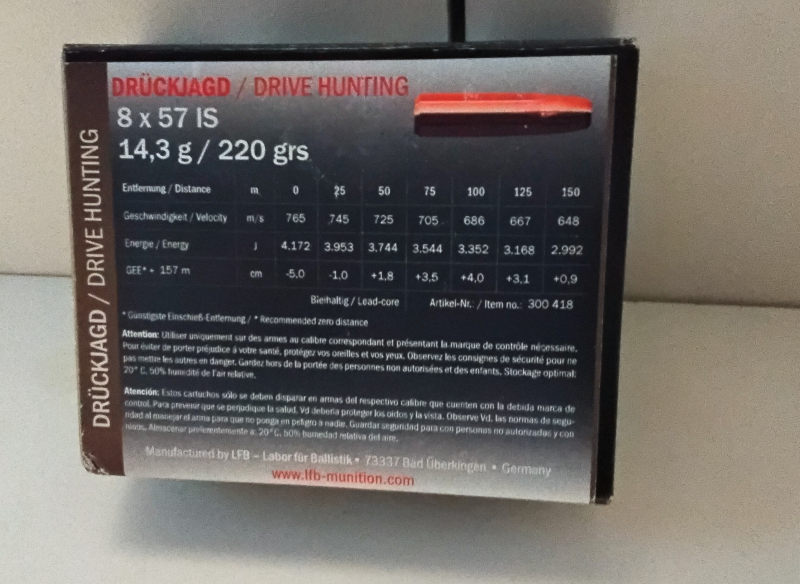 8x57IS Drückjagd-Patronen – pilt 2