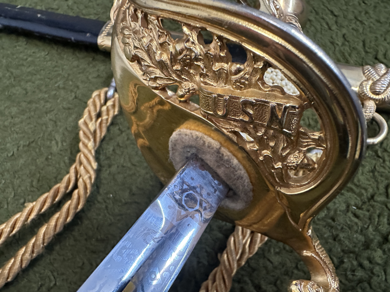 +++Sammler Achtung!USN - Navy Offiziersdegen exklusives Exemplar 24k vergoldet Rarität so premium !! – Bild 3