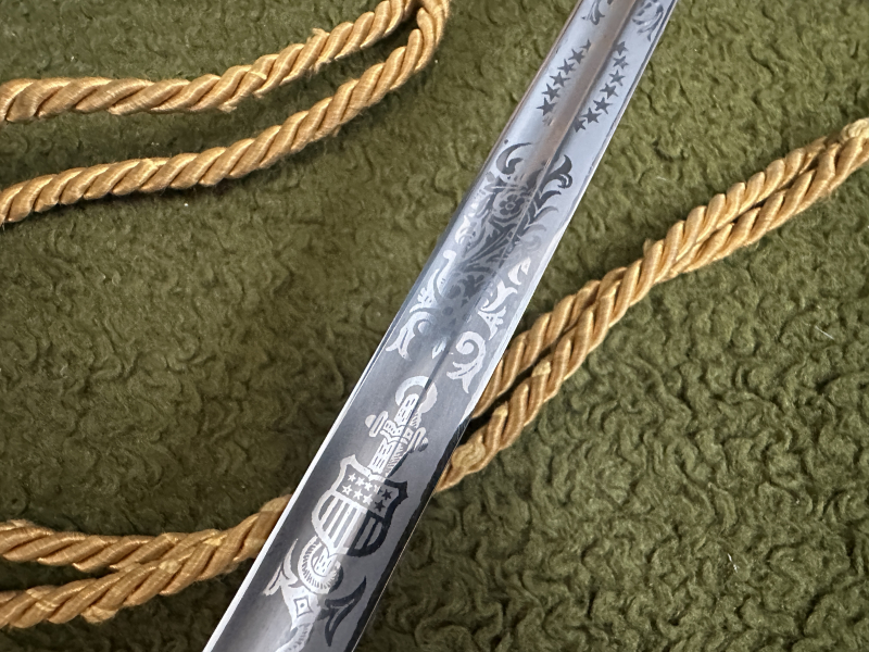 +++Sammler Achtung!USN - Navy Offiziersdegen exklusives Exemplar 24k vergoldet Rarität so premium !! – Bild 6