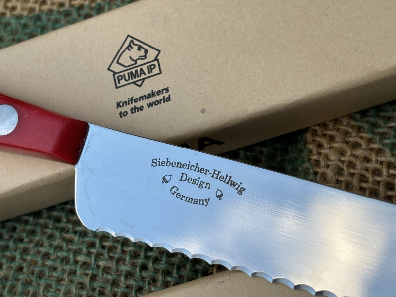 2 PUMA IP Buckelsmesser / Brötchenmesser rot – immagine 3