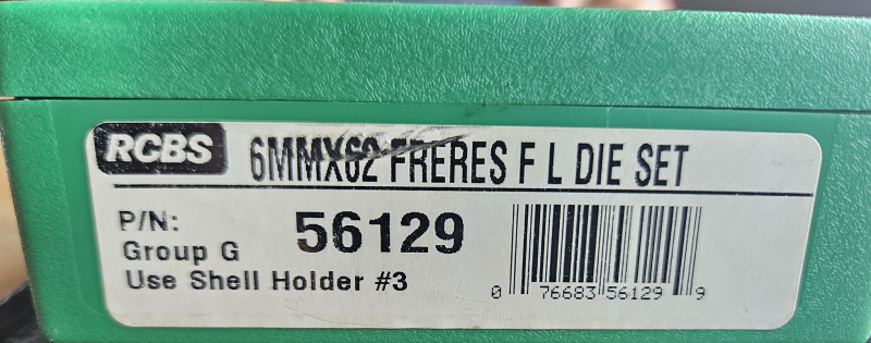 RCBS Matritzensatz 6X62 Freres – slika 1