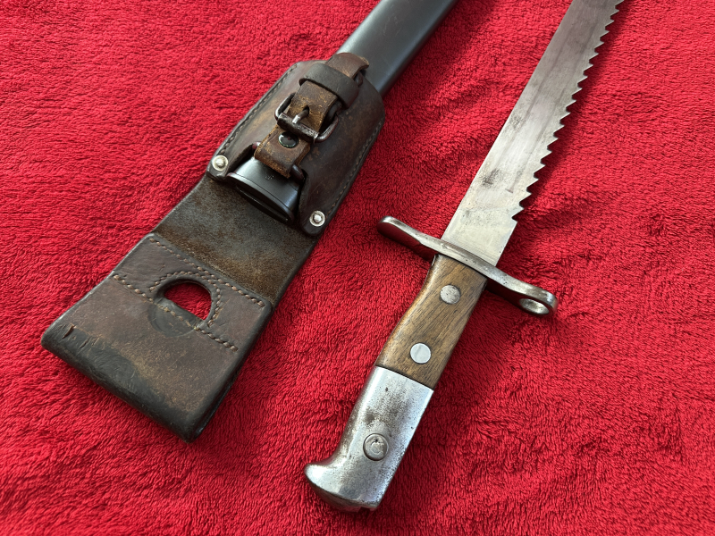 +++ Schweizer Pioner Bajonett M1914 K11 mit Säge -Elsener Schwyz -komplett selten so aus Sammlung !! – Bild 6