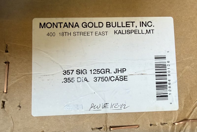3750 Geschosse .357 SIG 125GR. JHP MONTANA GOLD BULLET, – Bild 2