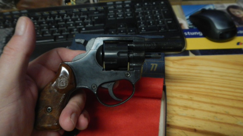 Schreckschuß Revolver Röhm RG 77 Kaliber 22 Lang Knall PTB 342 Topzustand aus Sammlung – Bild 4