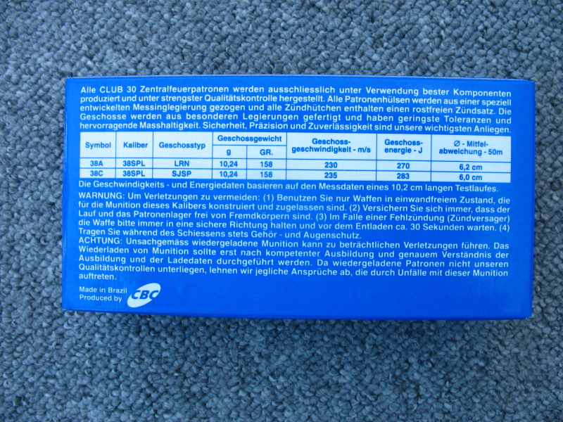 Munition, S&W Smith & Wesson Club 30, .38 spec., rar – Bild 3