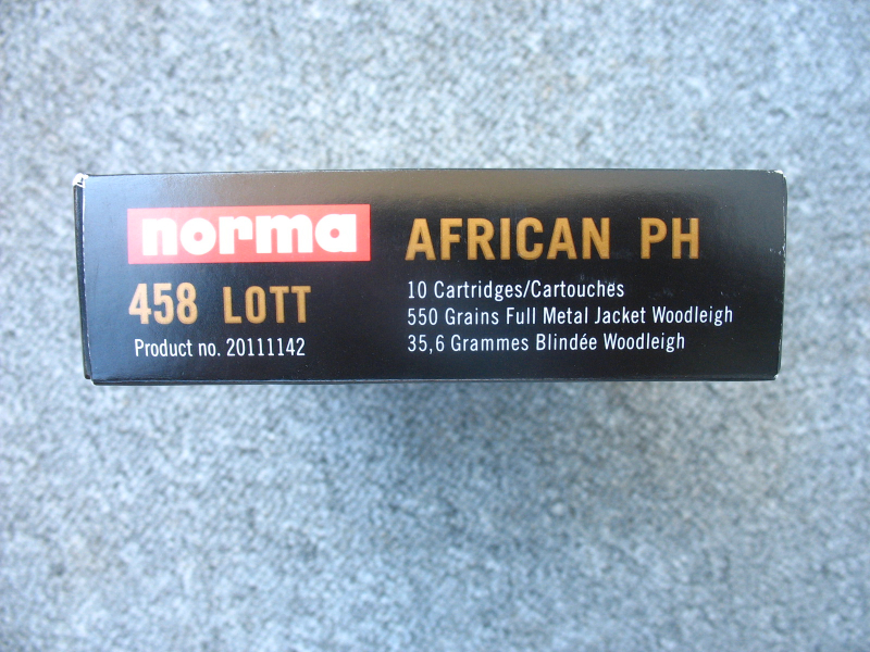 Munition, Norma .458 Lott, African PH, Woodleigh – Bild 2
