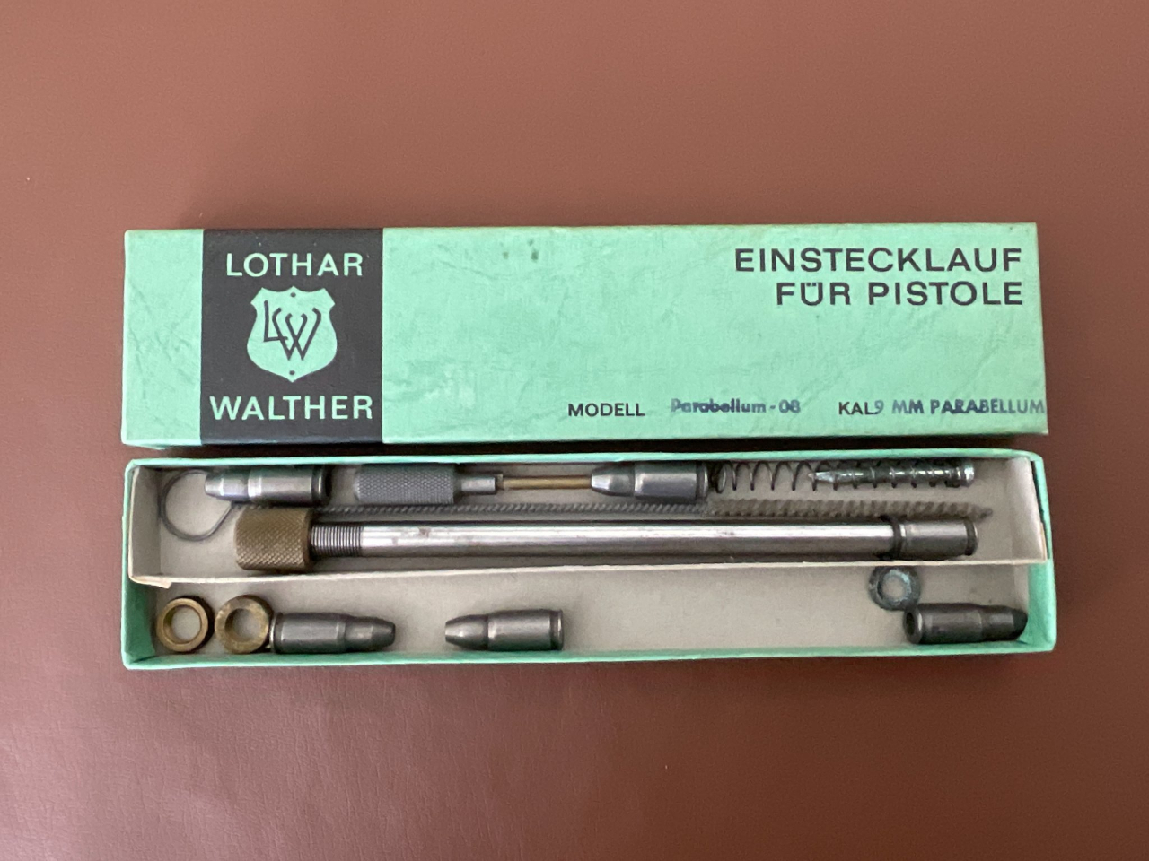 Einstecklauf Lothar Walther für Pistole P08 von 9mm auf 4mmM20 – billede 1