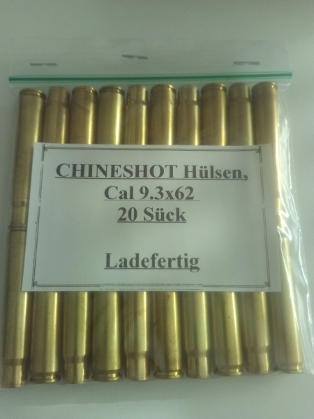 Hülsenvon RWS CHINESHOT cal 9.3x62 120 Stück Ladefertig, – Bild 1