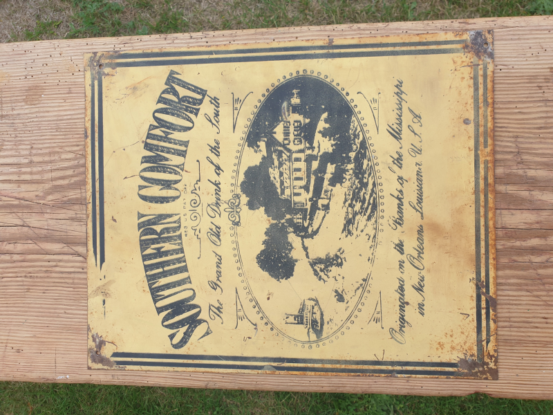 Altes Blesch Schild SOUTHERN COMFORT U.S.A. – Bild 3