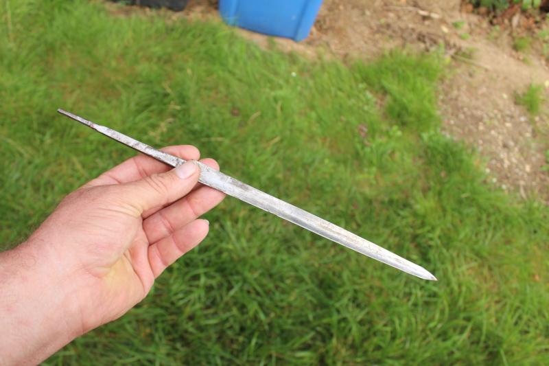 antike DREIKANTKLINGE verziert DREIKANT DOLCH KLINGE SEHR ALT – Bild 5