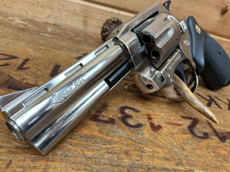 SRS Revolver Luger R94, Kal.9mmKnall, vernickelt! PTB698 – Bild 2