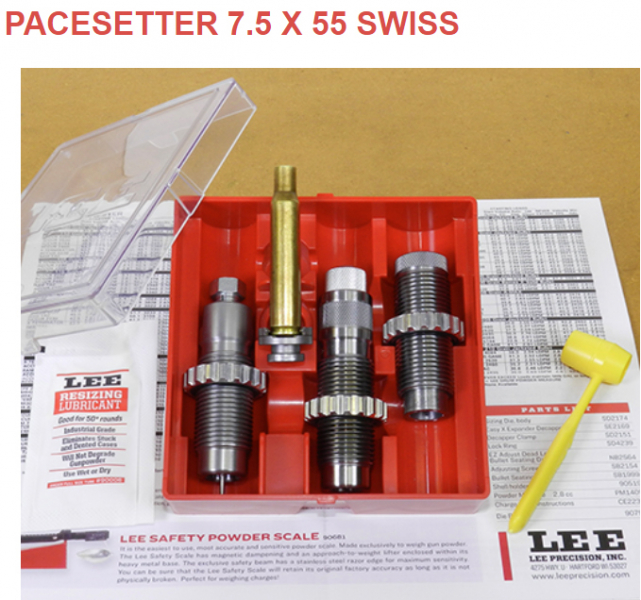 LEE 3-Die-Pacesetter Langwaffen Matrizensatz-SET Full-Length | 7,5x55 SWISS 7.5 x 55 | #90767 NEU – Bild 1