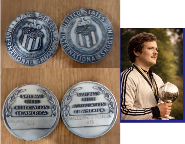 2x Seltene USA NRA Medaillen 1976 & 1978 | US International Shooting Smallbore Vintage – Bild 1