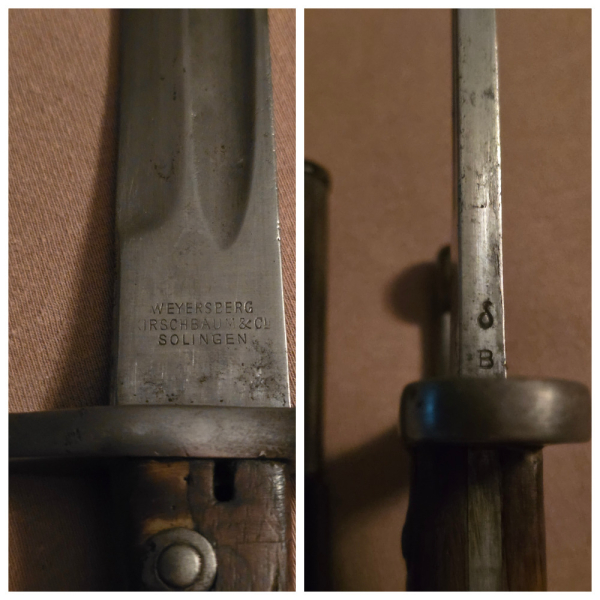 Bajonett Mauser 1908 Brasilien Weyersberg Kirschbaum & Cie – Bild 4
